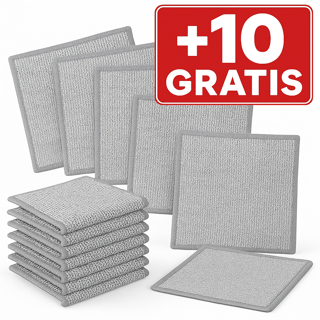 Paños de Limpieza de Malla Essen – Pack Premium 5 + 10 GRATIS